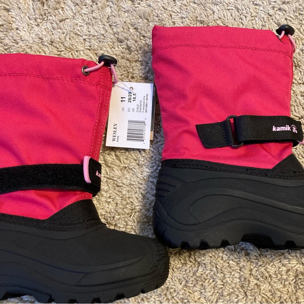 Kamik Kids Boots in Pink and Black